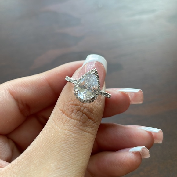 Sterling Silver Cubic Zirconia Ring Set - Picture 7 of 10